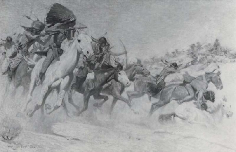 William Herbert Dunton The Custer Fight France oil painting art